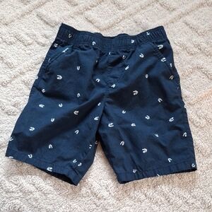 Navy/White Dino Printed Casual Shorts